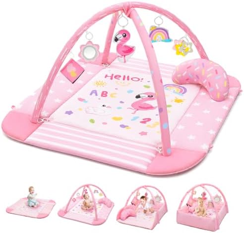Baby Gym Play Mat, 8-in-1 Tummy Time Mat by TFDER