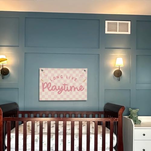 Playroom Wall Decor, Toddler Goose Playroom Decor Hanging Linen Banner - Image 5