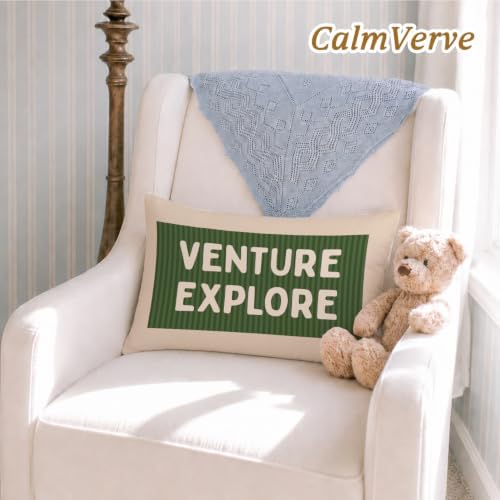 Boys Room Decor Adventure Venture Explore 12x20 Pillow Cover - Image 2