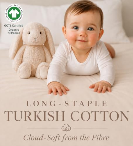 GOTS Organic Bassinet Fitted Sheets Compatible - Image 3