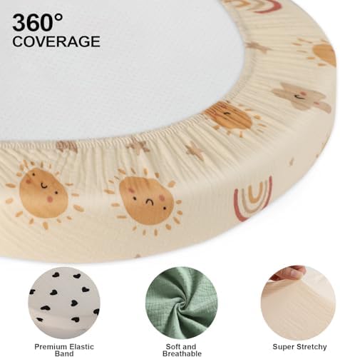 100% Muslin Cotton Baby Bassinet Sheets - Image 5