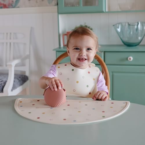 mushie Silicone Baby Bib | Adjustable Fit Waterproof Bibs - Image 5