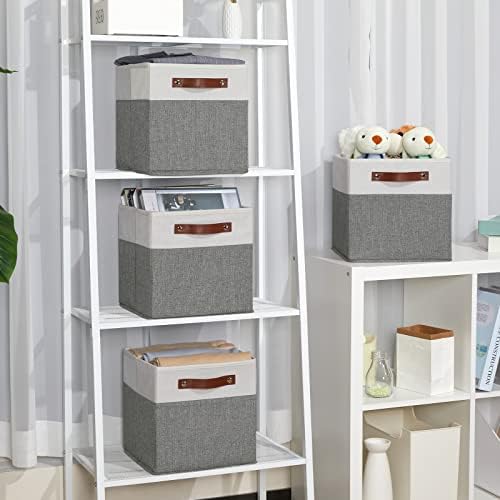 Temary Cube Storage Bins 4 Pack Storage Cubes 11?11 Fabric Storage Bins - Image 5