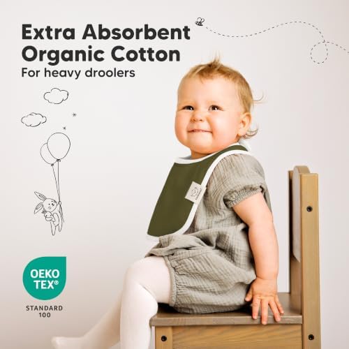 KeaBabies 8-Pack Organic Baby Bibs - Image 5