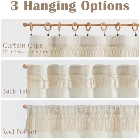 jinchan Linen Valance Curtain - Image 4