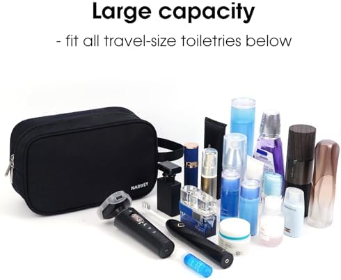 Narwey Travel Toiletry Bag for Women, Dopp Kit Men, Medicine Bag - Image 4