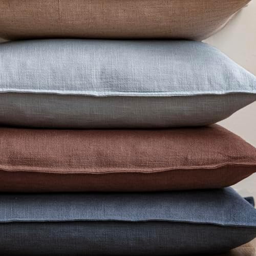 Foindtower Decorative Linen Lumbar Throw Pillow Covers 12x20 Inch Sky Blue - Image 5