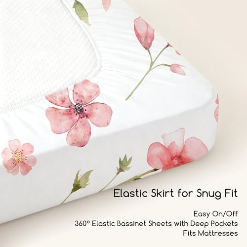 3 Pack Bedside Bassinet Sheets Girl & Boy 33" x 20" Rectangle - Image 5