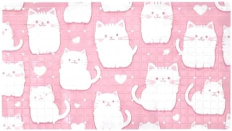 Bathtub Mat Non Slip 26.8x15.1 Inch, Cute Cats Shower Mat by Anna+Cowper