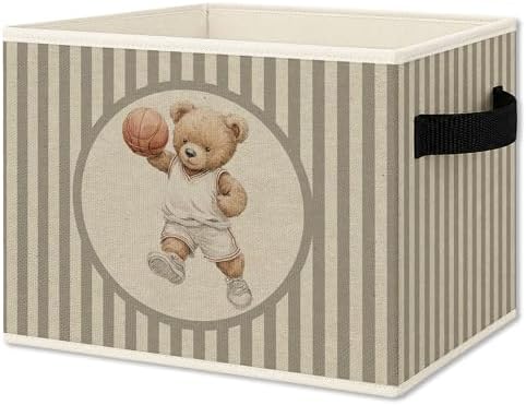 Basketball Bear Nursery Foldable Storage Bins Box by Unknown
