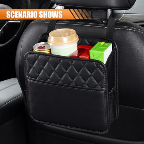LAINLOY Foldable Car Seat Back Organizer, Large Capacity Hanging Car Backseat - Image 7