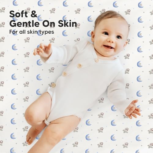 2-Pack Mini Crib Sheets Fitted, 38x26 Pack N Play Mattress Sheets - Image 4