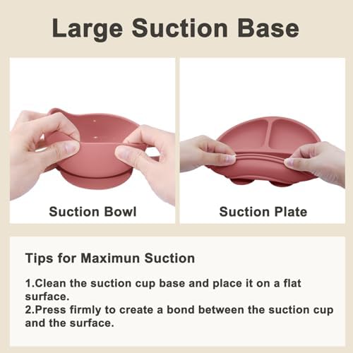 Silicone Baby Feeding Set | Baby Led Weaning Supplies Includes Suction Bowls - Image 6