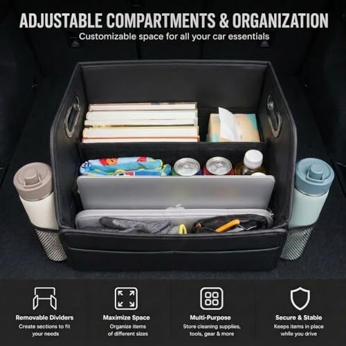 Car Organizer with 11 components&2 Cup Holders&adjustable divider - Image 2