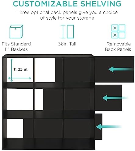 Best Choice Products 9-Cube Storage Organizer, 11in Shelf Opening, Display Shelf - Image 4