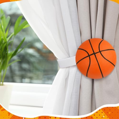 Briwooody 2 Pcs Basketballs Curtain Tiebacks Acrylic Curtain Holdbacks - Image 6