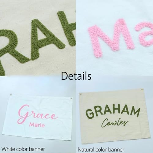 Custom Slow Down You’re Doing Fine Embroidered Canvas Banner - Image 2