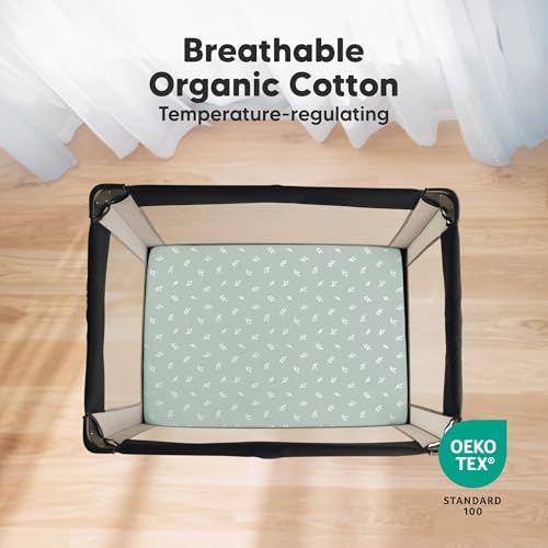 2-Pack Mini Crib Sheets Fitted, 38x26 Pack N Play Mattress Sheets - Image 2