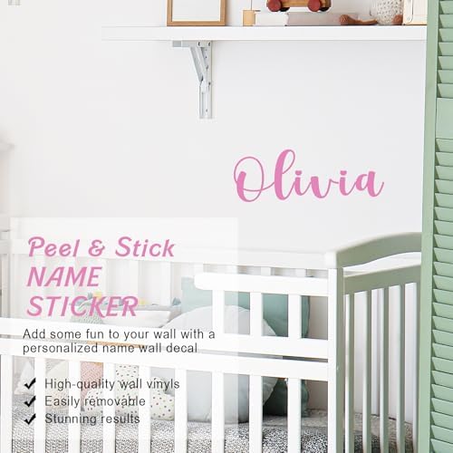 Boao Personalized Name Letter Wall Decal, Elegant Script - Image 4