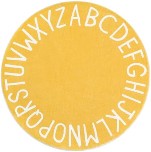 Topotdor Round ABC Area Rug, 63 Inch Soft Floor Carpet by Topotdor