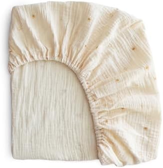 mushie Extra Soft Muslin Fitted MINI Crib Sheet | 24"x 38" by mushie