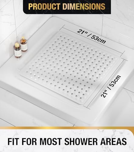HITSLAM Shower Mat Anti Slip, Square Bath Mat - Image 2