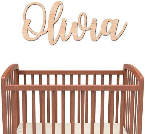 Personalized Wooden Name Sign for Nursery Wall Letters Custom Baby Name Sign by WOODLAND