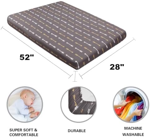4 Pack Woodland Forest Animals Wood Neutral Unisex Fitted Baby Crib Sheets Set - Image 7