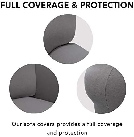 PureFit Stretch Loveseat Covers Fleece Couch Covers - Image 3