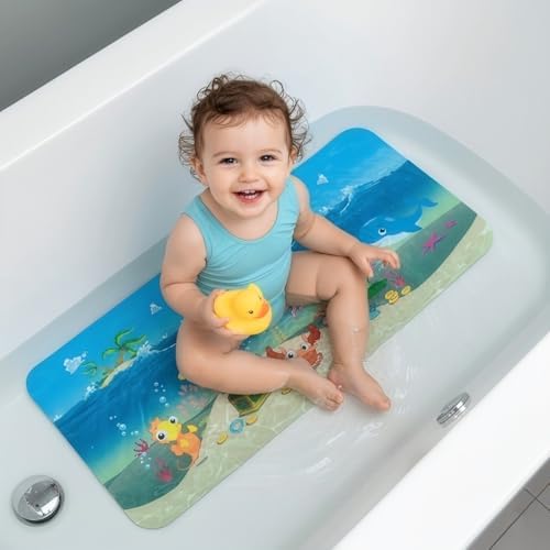 Cute Cartoon Non-Slip Bath Mat for Tub - Image 2