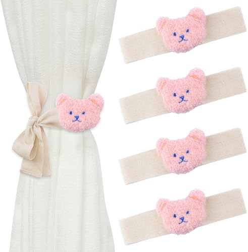 Cute Cartoon Animal Curtain Tiebacks 4Pcs Drape Rope Holdbacks by UFURMATE