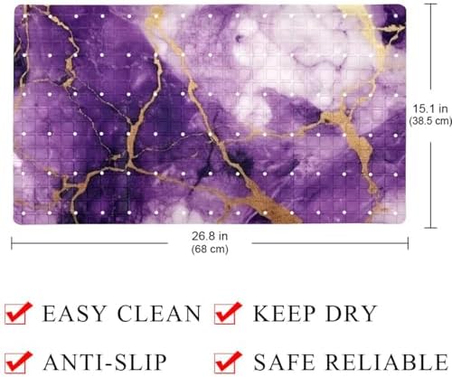 Non Slip Bathtub and Shower Mat 26.8x15.1 inch, Bath Mat - Image 4