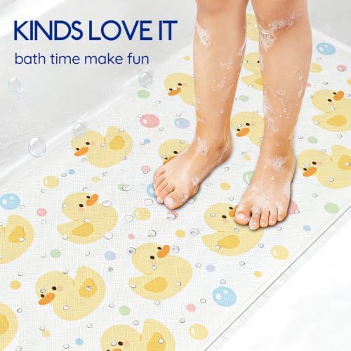 Kids Bathtub Mat Non Slip, 40 x 16 Inch Tub Mat - Image 6