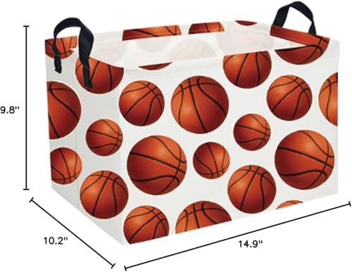 Essme Rectangular Basketball Baskets Storage Box, Storage Bins Organizer - Image 7