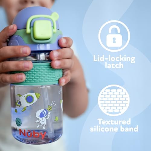 Nuby Thirsty Kids Flip-it Bolt Toddler Cup, 12 Ounces - Image 4