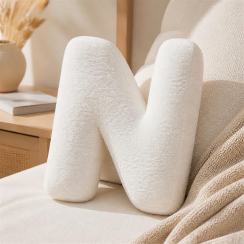 Letter Plush Pillow, Letter Hugging Throw Pillows, Decorative Initial Letter by Shapeazy