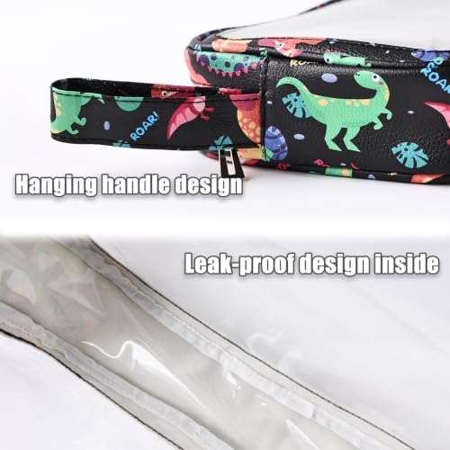 6 PCS Set TPU Diaper Bag Organizer Pouches & Wipe Dispenser Dinosaur - Image 5