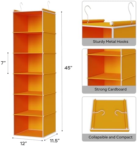 MAX Houser 6 Tier Hanging Closet Organizer - Image 3