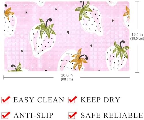 Shower Mat Bathtub Mat, 26.8x15.1 inch, Non-Slip Bath Mat - Image 4