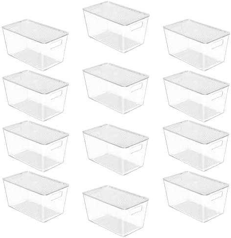 Vtopmart 12 Pack Clear Stackable Storage Bins by Vtopmart
