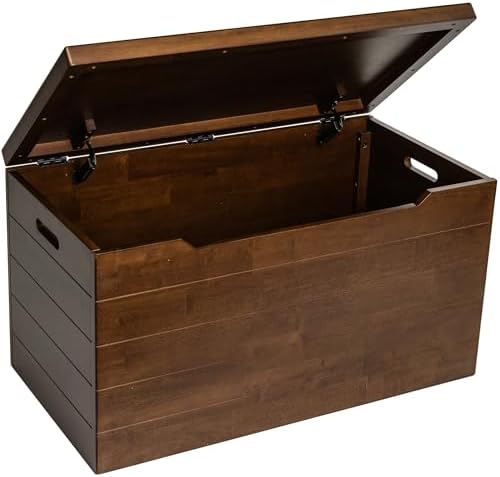 eHemco Solid Hardwood Storage Trunk, 35.5x18.63x19.5“ by eHemco