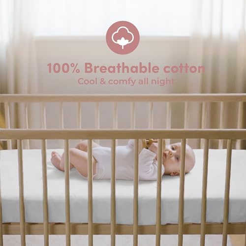 Cotton Crib Sheets 2 Pack – Sweety Fox Mini Fitted Sheets - Image 2