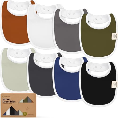 KeaBabies 8-Pack Organic Baby Bibs by KeaBabies
