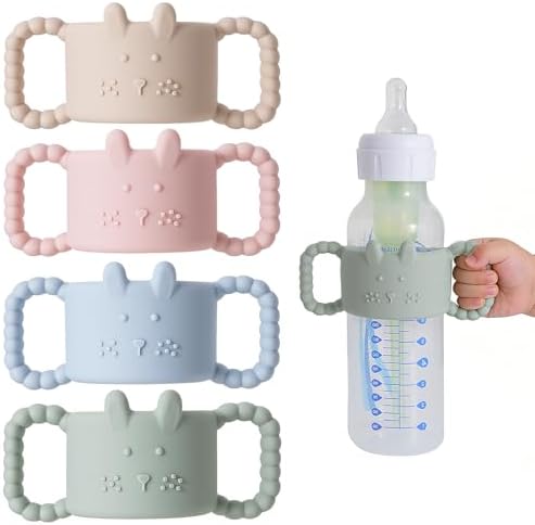 Andy Bear 4 Pack Silicone Baby Bottle Handles Compatible by AndyBear