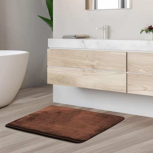 Clara Clark Bathroom Rugs, Velvet Memory Foam Bath Mat, Machine Washable Bath - Image 2