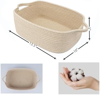 XUANGUO Medium Woven Cotton Rope Storage Basket - Image 2