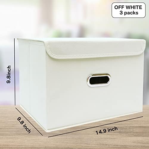 Fabric Foldable Collapsible Storage Cube Bin Organizer Basket - Image 2