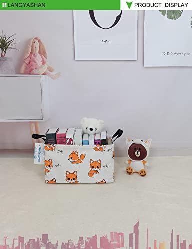 Rectangular Collapsible Storage Basket Nursery Organizer Fox - Image 3