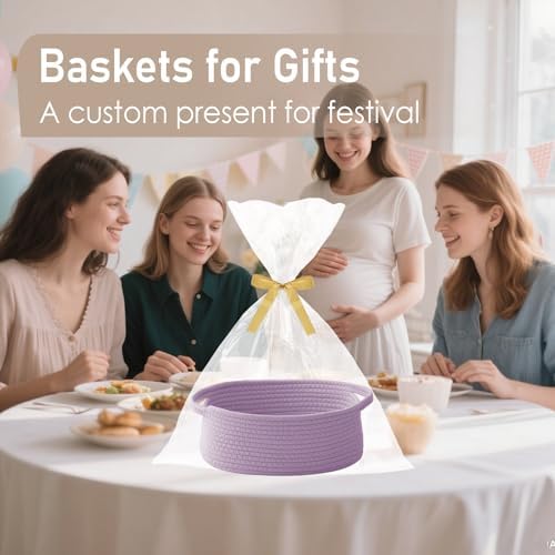 JMvicyroam Small Woven Basket, Empty Gift Basket - Image 4