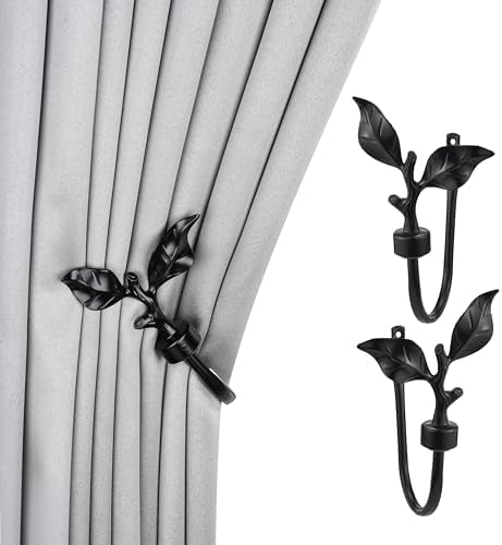 SUQ I OME Leaf Shaped Curtain Holdbacks, 1 Pair by SUQIOME